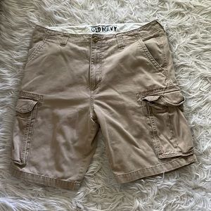 Mens cargo khaki shorts